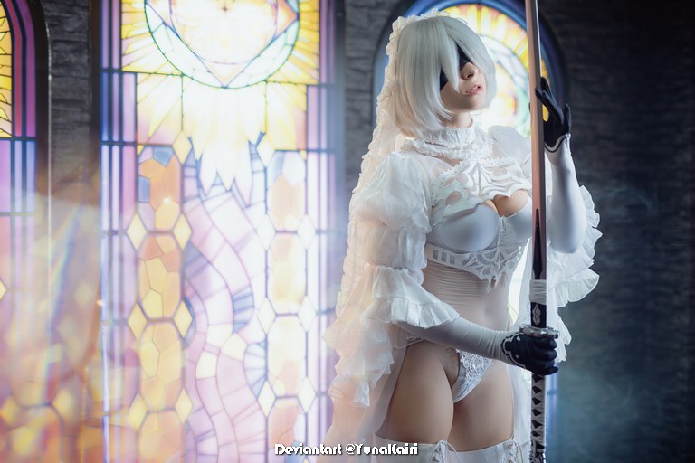 NieR AutomatA - 2B (YoRHa No.2 Type-B) (Bride) (Lingerie) Cosplay - apparel study