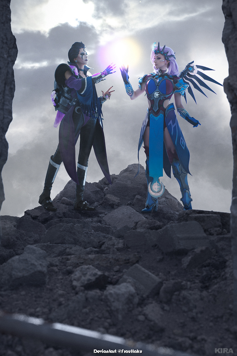Overwatch - Moira O Deorain (Moon) &amp; Mercy (Angela Ziegler) (Atlantic) Cosplay - costume portrait