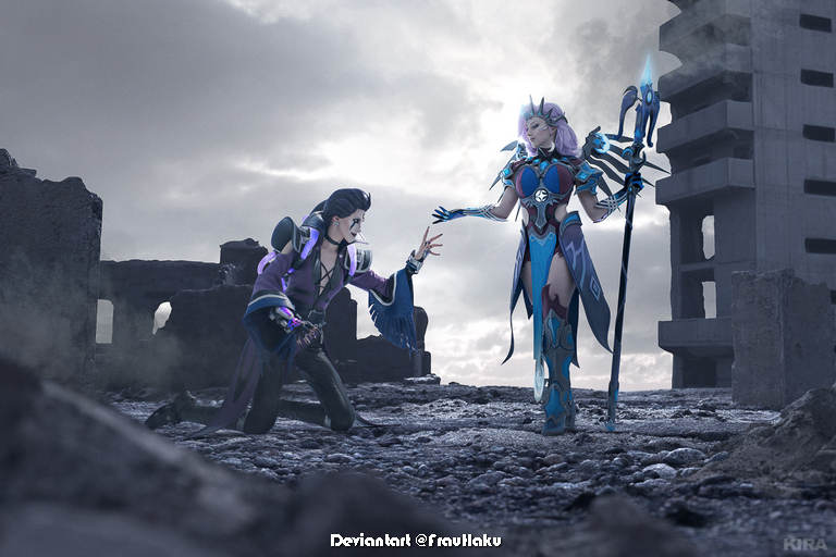 Overwatch - Moira O Deorain (Moon) &amp; Mercy (Angela Ziegler) (Atlantic) Cosplay - full length port.