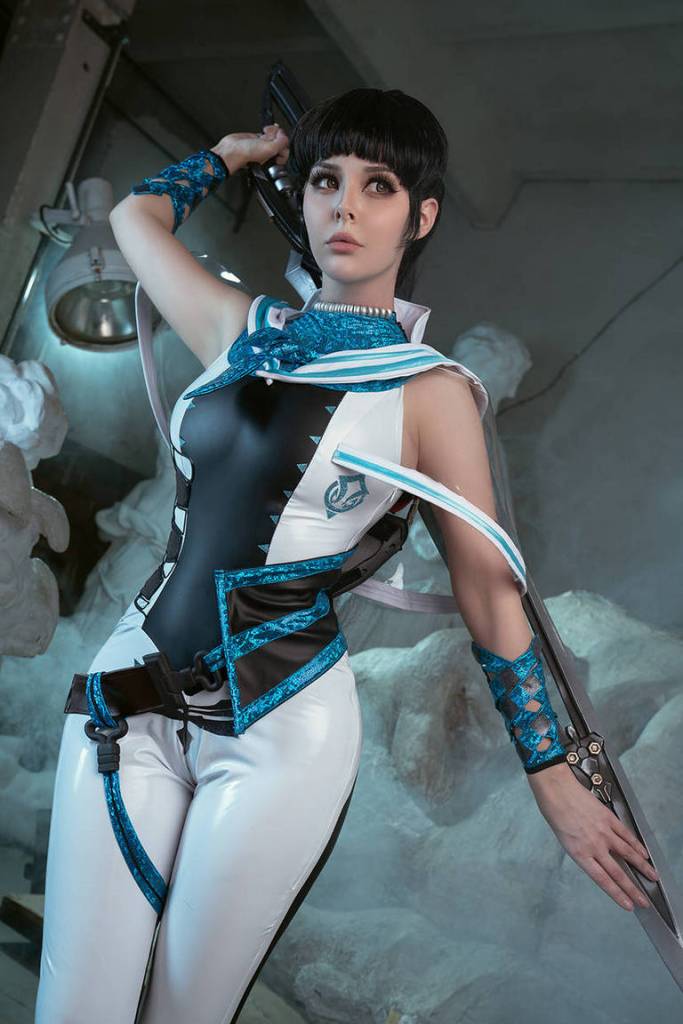 Stellar Blade - EVE (Angel) Cosplay full length photo