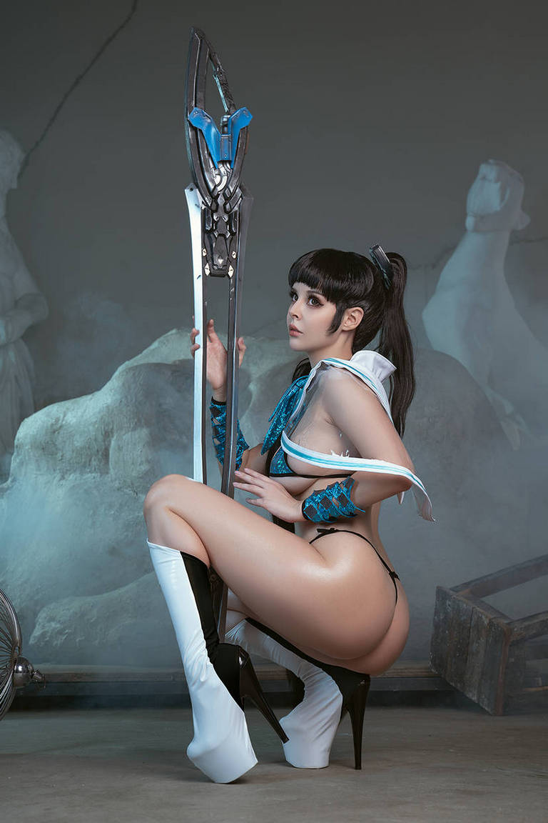 Stellar Blade - EVE (Angel) (Lingerie) Cosplay full length photo