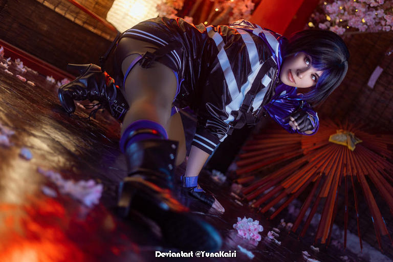 Tekken 8 - Reina Mishima (Purple Lightning) Cosplay - cinematic portrait Tekken 8 - Reina Mishima (Purple Lightning) Cosplay - cinematic portrait