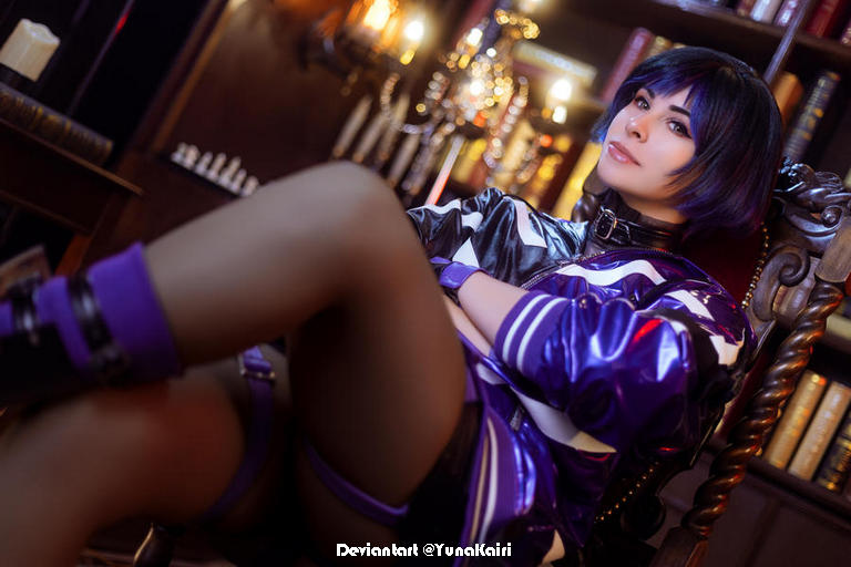 Tekken 8 - Reina Mishima (Purple Lightning) Cosplay - mature capture Tekken 8 - Reina Mishima (Purple Lightning) Cosplay - mature capture