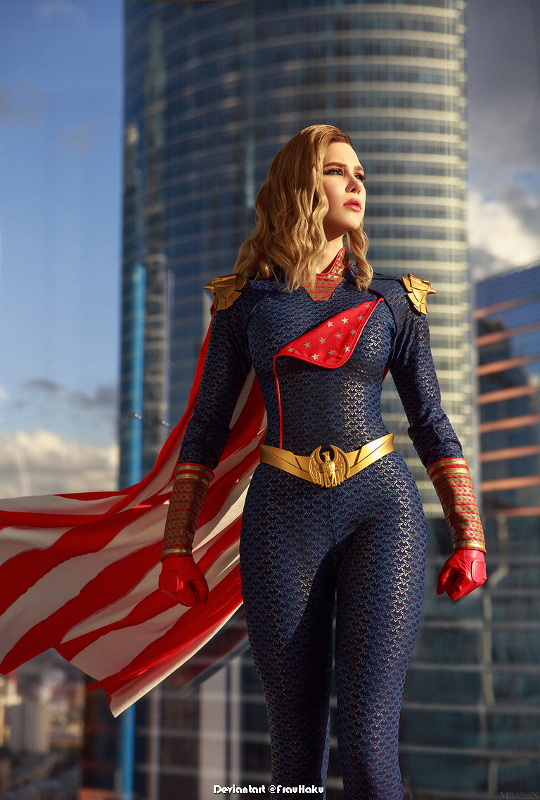 The Boys - Homelander (The Worlds Greatest Superhero) (Female) Cosplay - full length photo The Boys - Homelander (The Worlds Greatest Superhero) (Female) Cosplay - full length photo