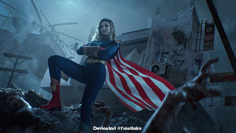 The Boys - Homelander (The Worlds Greatest Superhero) (Female) Cosplay - full length port. The Boys - Homelander (The Worlds Greatest Superhero) (Female) Cosplay - full length port.