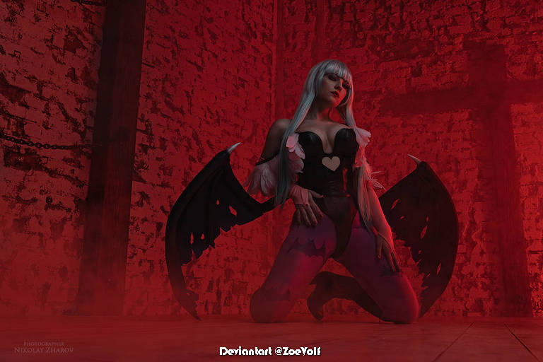 Darkstalkers - Resurrection - Morrigan Aensland  Cosplay - soft focus shot