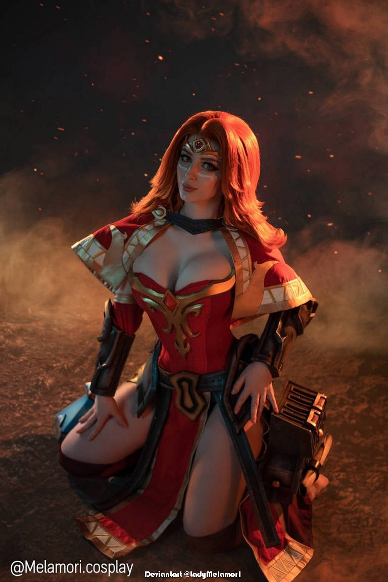 Dota 2 - Lina (Slayer) (Smoldering Journey) Cosplay - authentic view