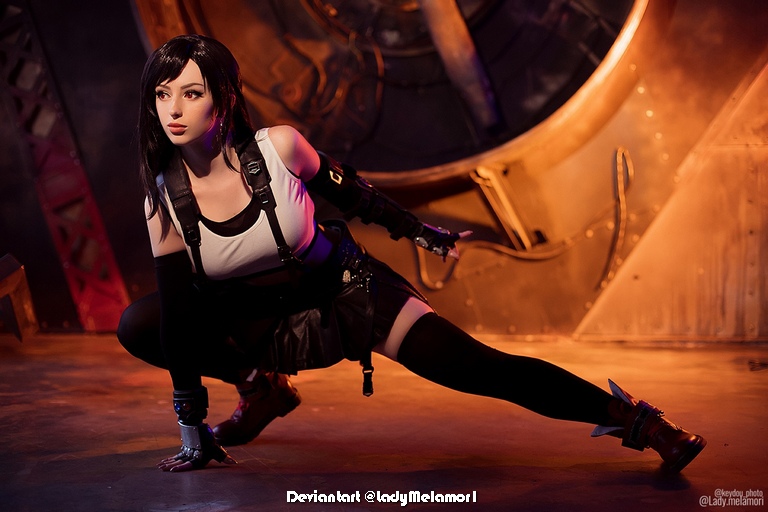 Final Fantasy 7 - Rebirth - Tifa Lockhart Cosplay - costume focus Final Fantasy 7 - Rebirth - Tifa Lockhart Cosplay - costume focus