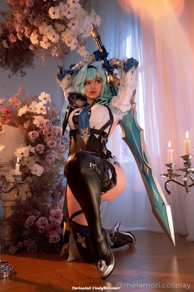 Genshin Impact - Eula Lawrence (Dance of the Shimmering Wave) (Wavecrest Waltz) Cosplay
