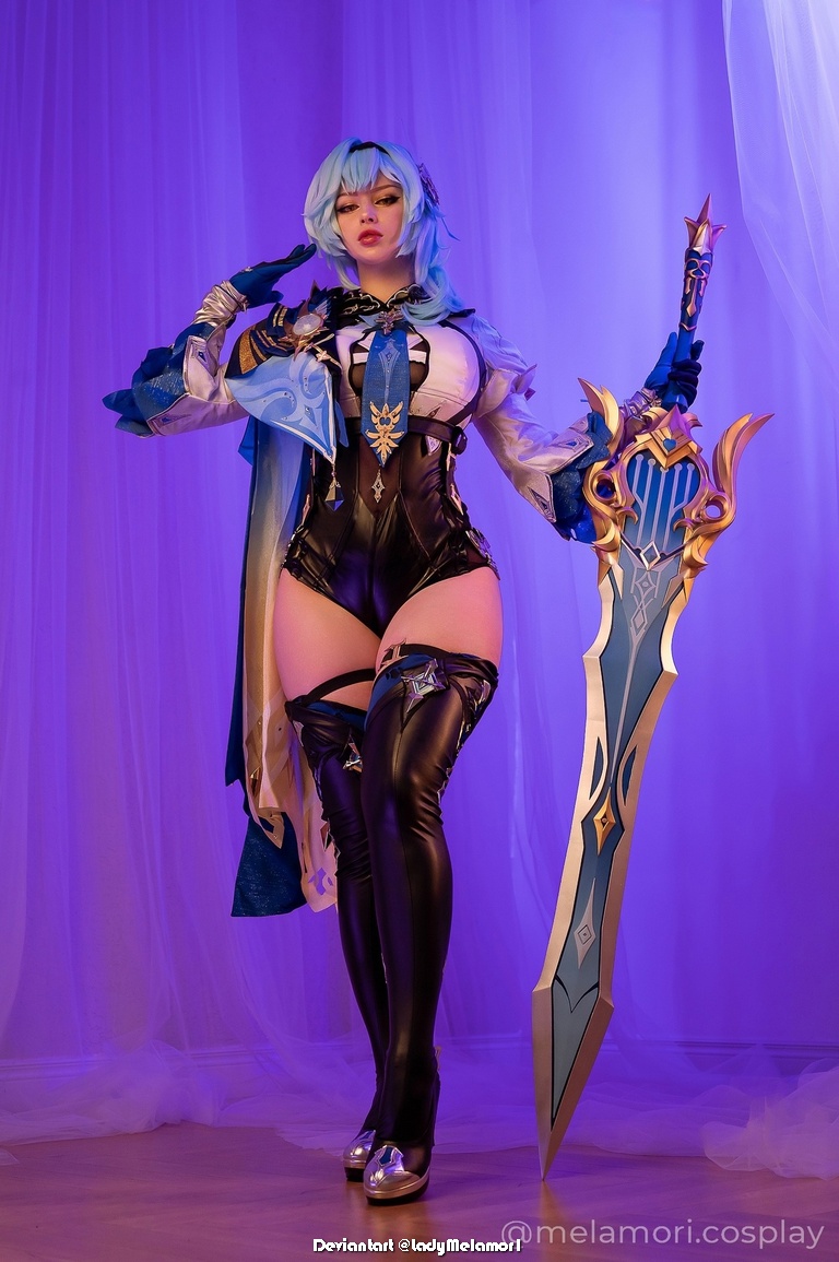 Genshin Impact - Eula Lawrence (Dance of the Shimmering Wave) (Wavecrest Waltz) Cosplay - artistic framing