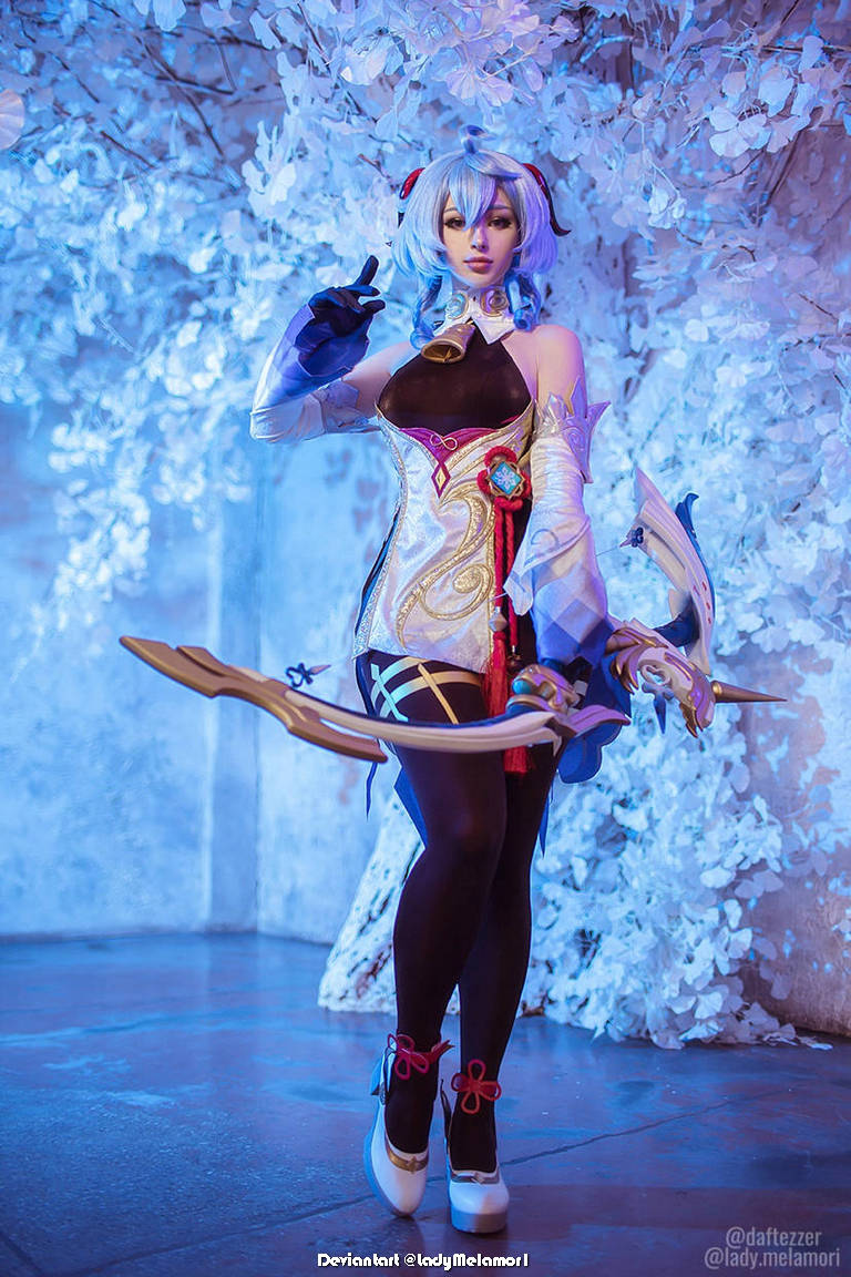 Genshin Impact - Ganyu (Plenilune Gaze) (Frostdew Trail) Cosplay - premium study