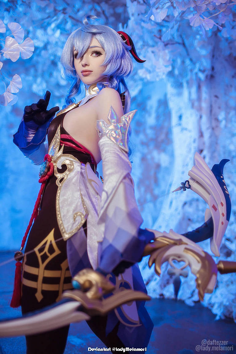 Genshin Impact - Ganyu (Plenilune Gaze) (Frostdew Trail) Cosplay - mature capture