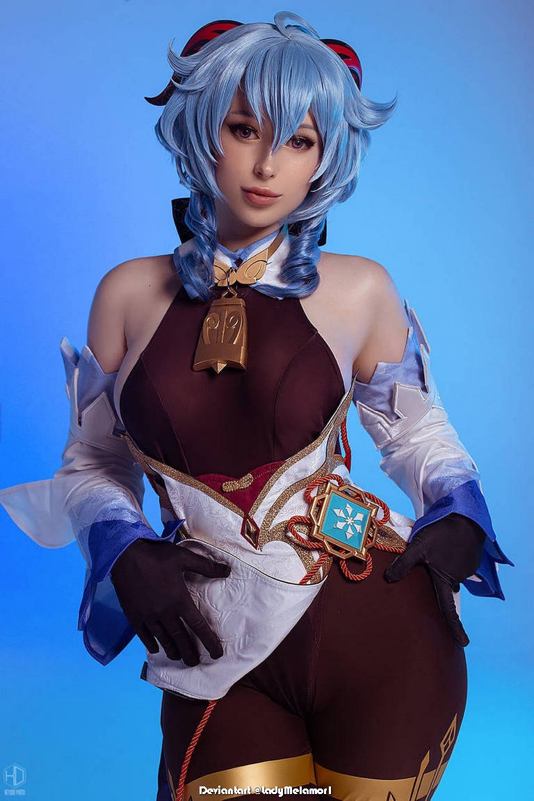Genshin Impact - Ganyu (Plenilune Gaze) (Frostdew Trail) Cosplay - cinematic portrait