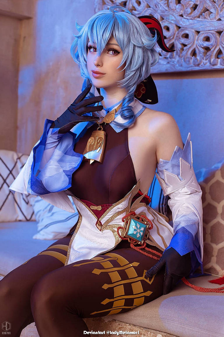 Genshin Impact - Ganyu (Plenilune Gaze) (Frostdew Trail) Cosplay - elegant capture