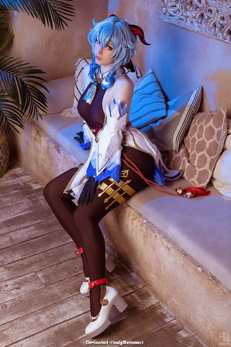 Genshin Impact - Ganyu (Plenilune Gaze) (Frostdew Trail) Cosplay - character photo