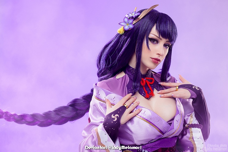 Genshin Impact - Raiden Shogun (Narukamis Law) Cosplay - artistic framing