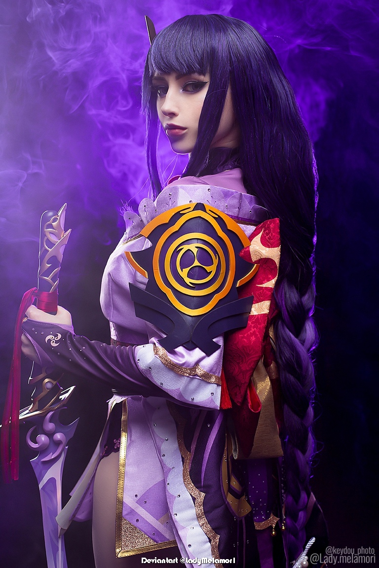 Genshin Impact - Raiden Shogun (Narukamis Law) Cosplay - authentic view