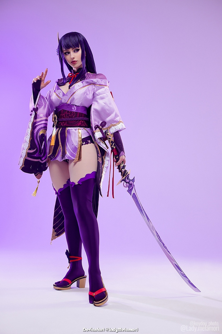 Genshin Impact - Raiden Shogun (Narukamis Law) Cosplay - delicate portrait