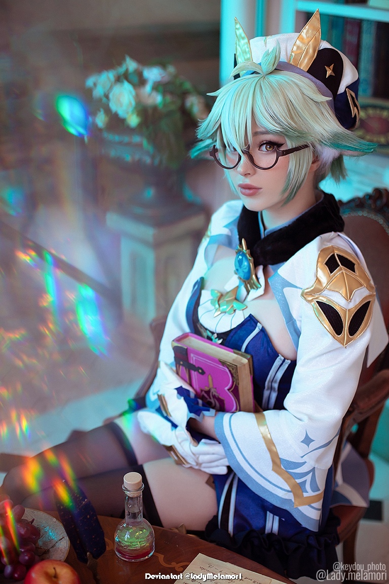Genshin Impact Sucrose Harmless Sweetie Germinating Wind Cosplay 10