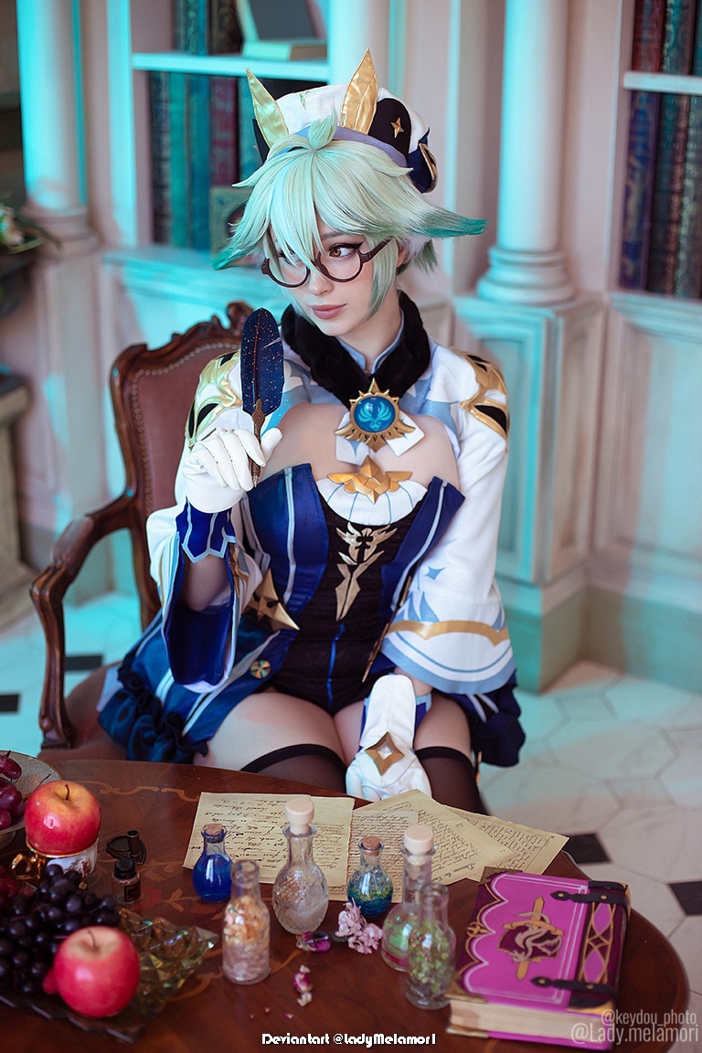 Genshin Impact Sucrose Harmless Sweetie Germinating Wind Cosplay 11