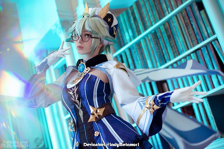 Genshin Impact Sucrose Harmless Sweetie Germinating Wind Cosplay 13