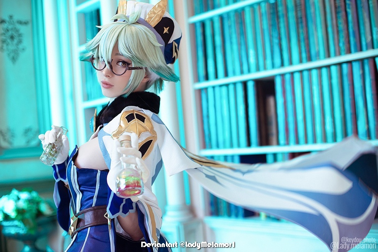 Genshin Impact Sucrose Harmless Sweetie Germinating Wind Cosplay 14