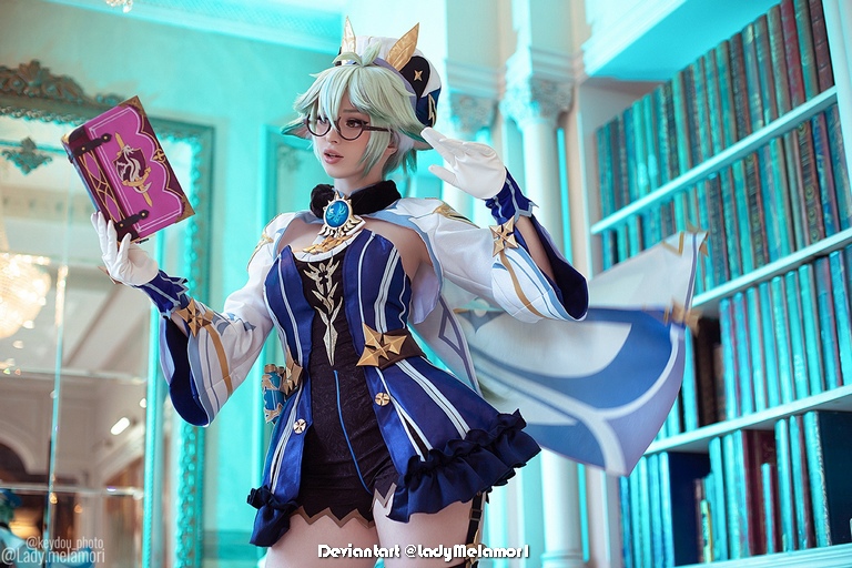 Genshin Impact Sucrose Harmless Sweetie Germinating Wind Cosplay 16