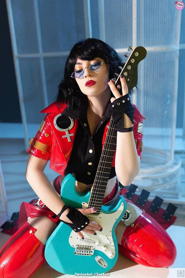 Guilty Gear - I-No (Musician in Red) Cosplay - expressive portrait