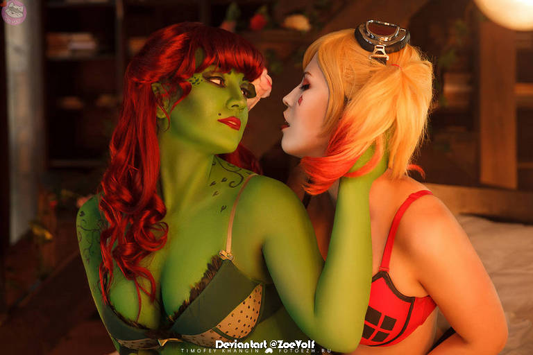 Harley Quinn (TV Series) - Harley Quinn (Harleen Frances Quinzel) &amp; Poison Ivy (Pamela Lillian Isley) Cosplay - cinematic portrait