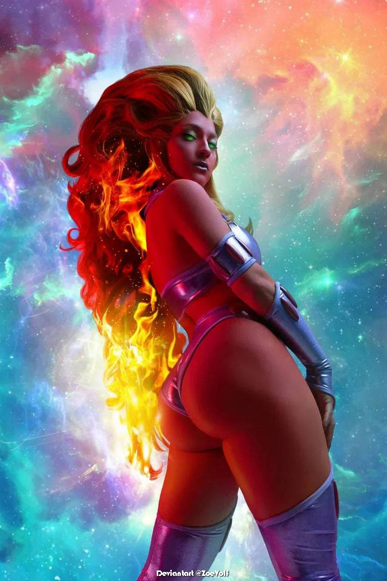 Injustice 2 - Starfire (Koriandr) Cosplay - intimate portrait Injustice 2 - Starfire (Koriandr) Cosplay - intimate portrait