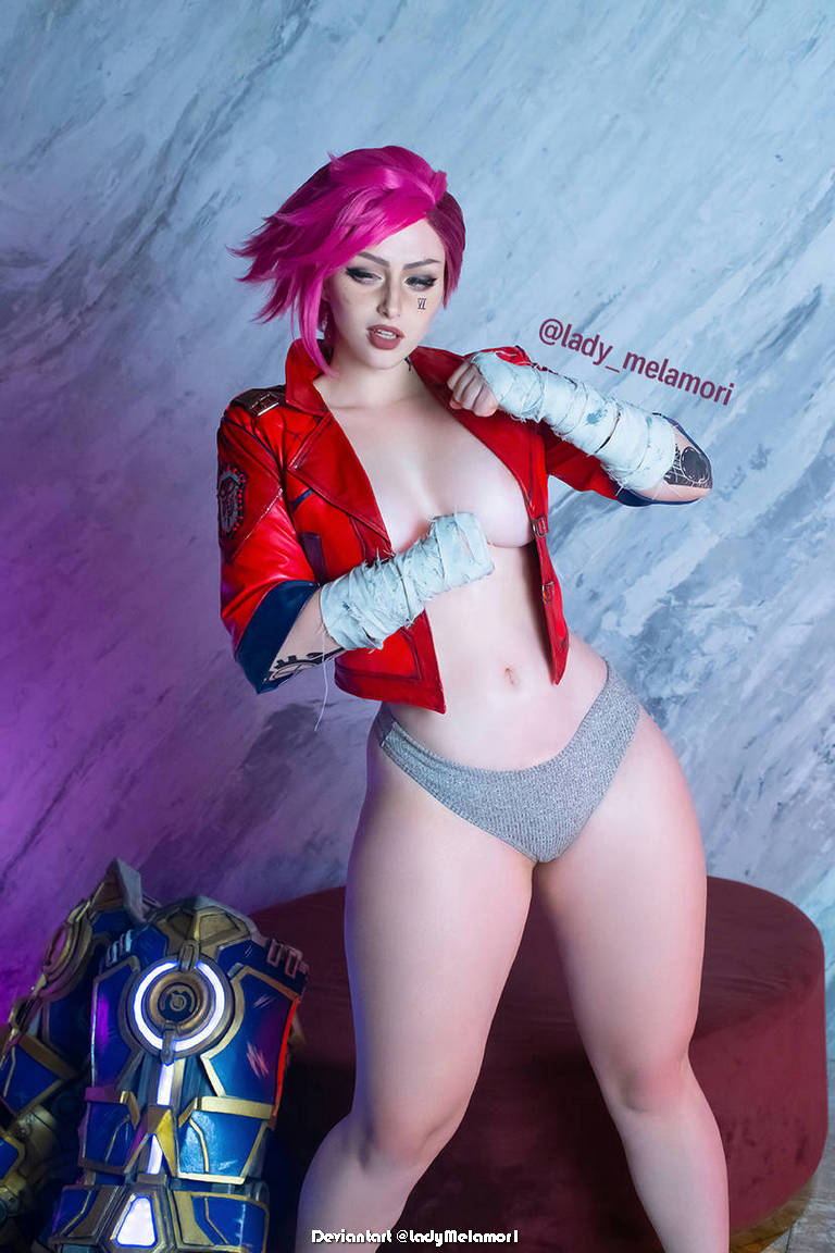 League of Legends - Vi (Violet) (The Piltover Enforcer) (Arcane Undercity) (Lingerie) Cosplay - sensual essence