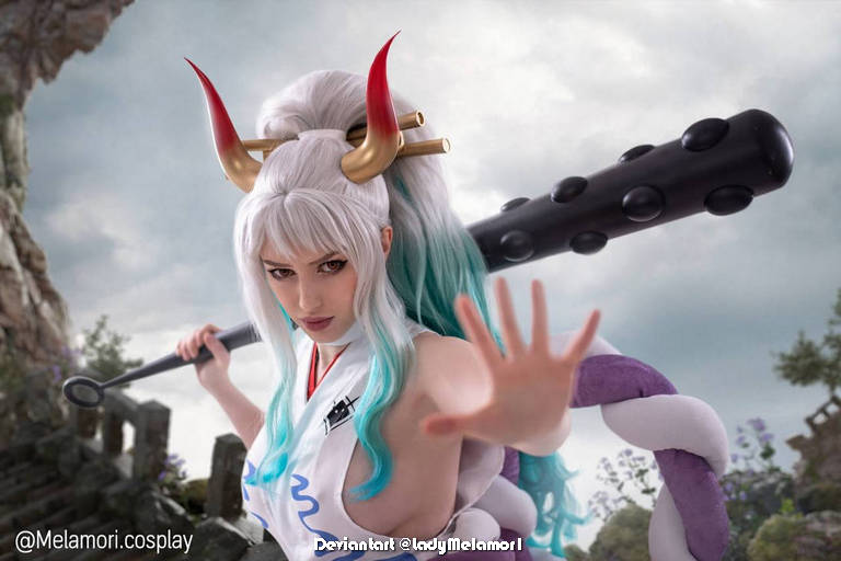 One Piece Yamato Kozuki Oden Oni Princess Cosplay 4