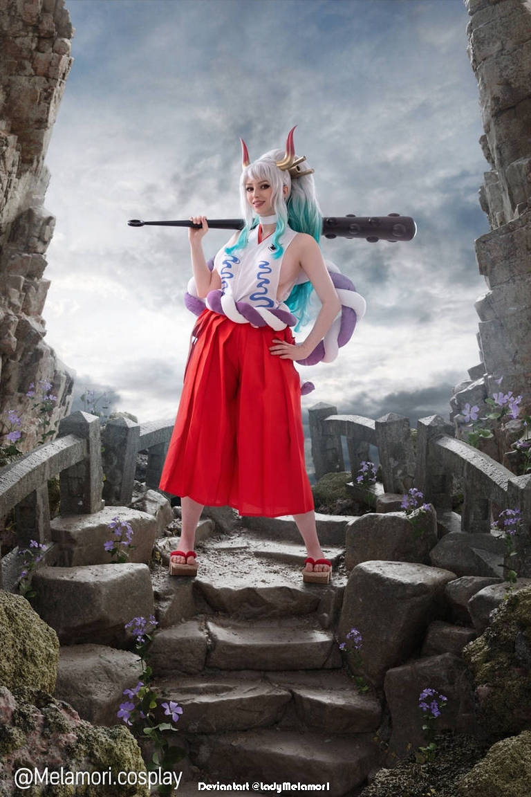 One Piece Yamato Kozuki Oden Oni Princess Cosplay 5