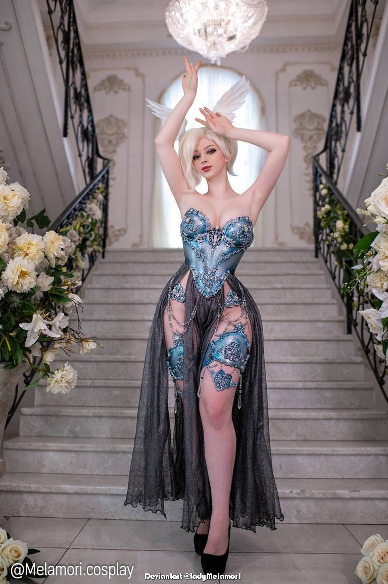 Overwatch - Mercy (Angela Ziegler) (Lingerie) Cosplay - intimate portrait