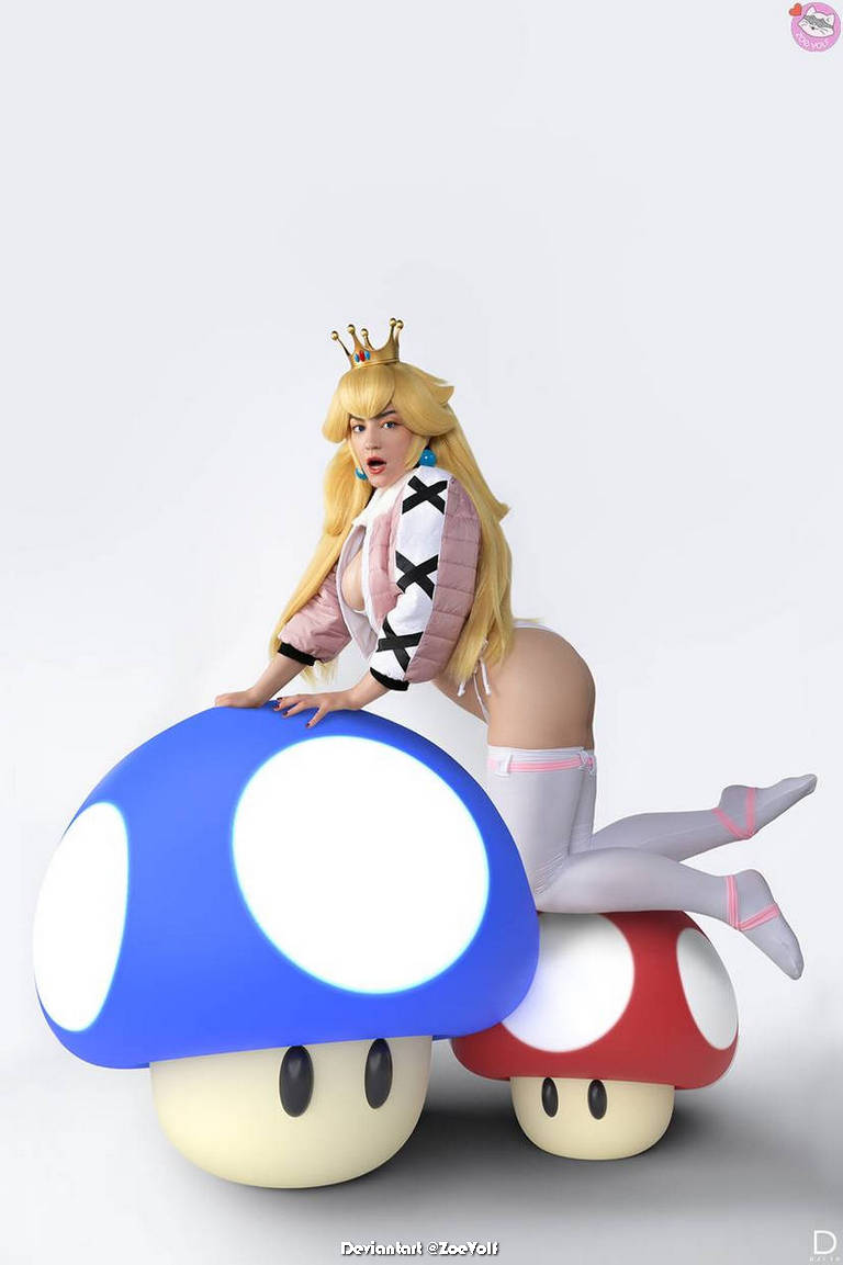The Super Mario Bros. Movie Princess Peach Toadstool Lingerie Cosplay 7