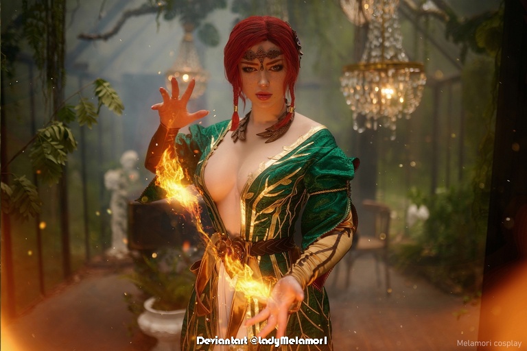 The Witcher 3 - Wild Hunt - Triss Merigold (Fourteenth of the Hill) (Alternative) Cosplay - anime costume