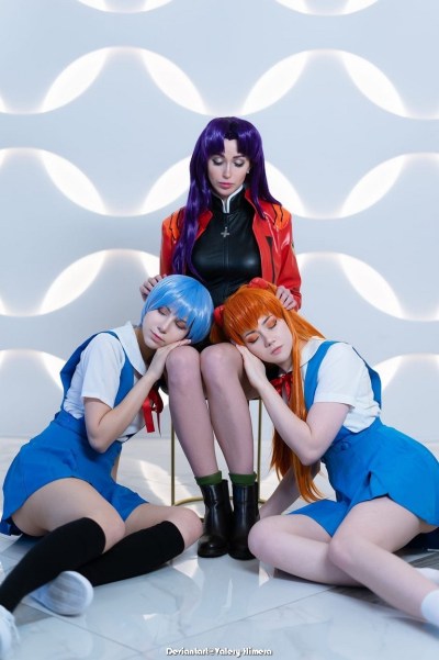 Neon Genesis Evangelion - Asuka Langley Sohryu & Rei Ayanam & Misato Katsuragi Cosplay