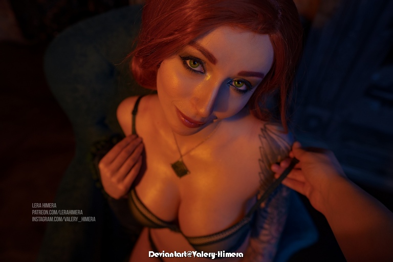 The Witcher 3 - Wild Hunt - Triss Merigold (Fourteenth of the Hill) (Lingerie) Cosplay - seductive vision