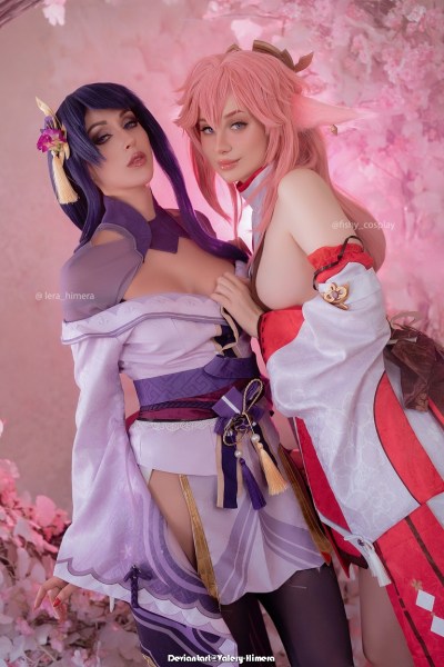 Genshin Impact - Raiden Shogun (Narukamis Law) & Yae Miko (Mikos Instruction) Cosplay
