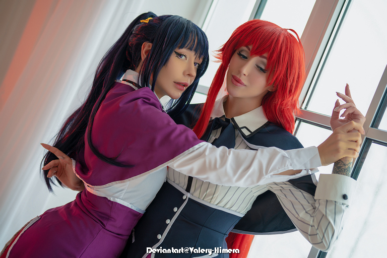 High School DxD Rias Gremory Akeno Himejima Cosplay