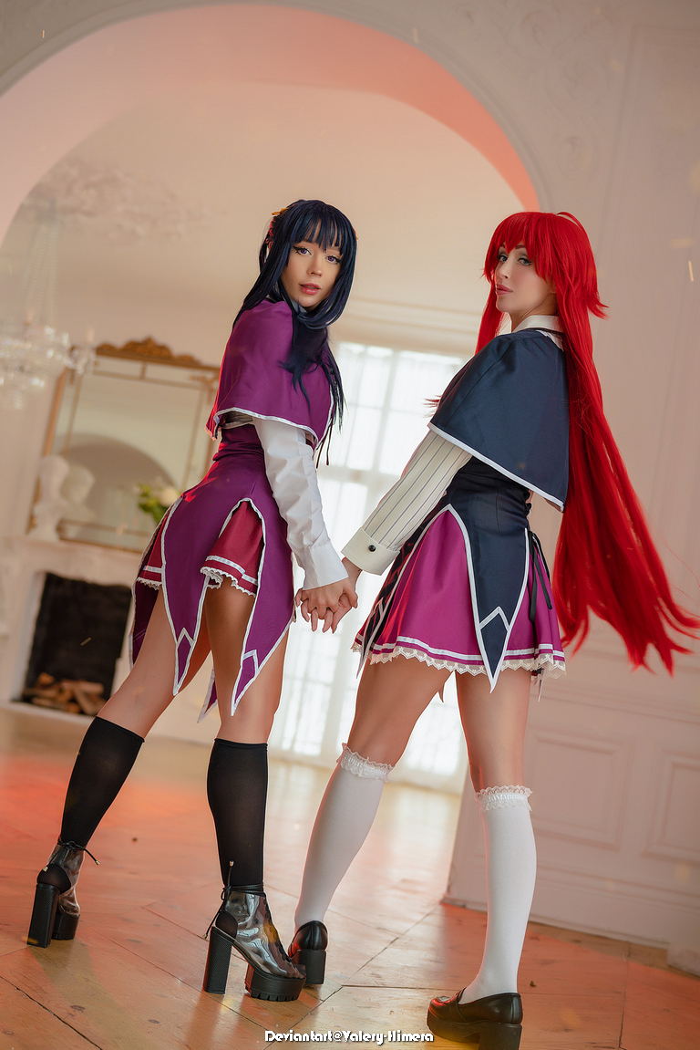 High School DxD Rias Gremory Akeno Himejima Cosplay 2