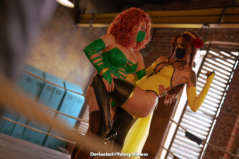 Mortal Kombat - Merida (Princess Merida of DunBroch) &amp; Belle (Concept) Cosplay - mature capture