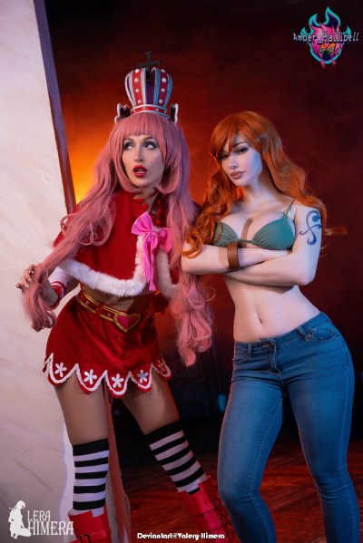 One Piece - Perona (Ghost Princess) & Nami (Cat Burglar) Cosplay