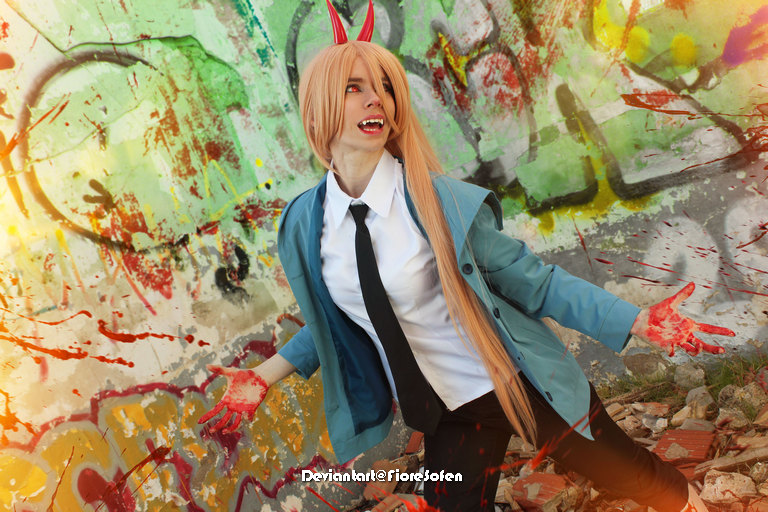 Chainsaw Man - Power (Blood Fiend) Cosplay - expressive portrait