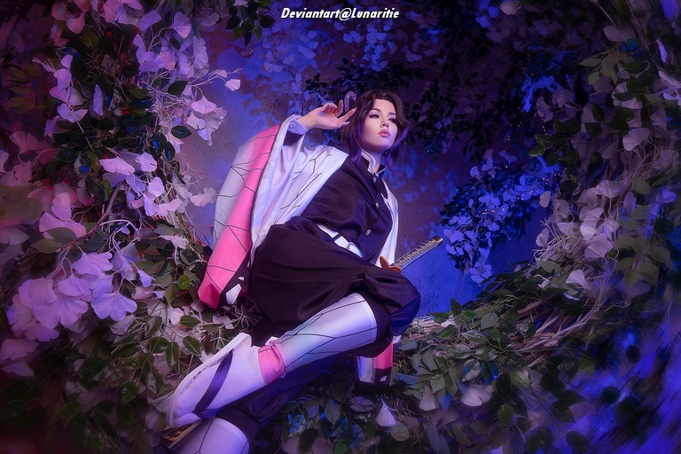 Demon Slayer - Shinobu Kocho Cosplay - full length character portrait Demon Slayer - Shinobu Kocho Cosplay - full length character portrait