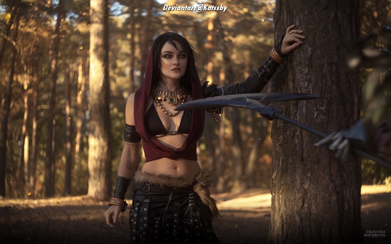 Dragon Age - Origins - Morrigan (Witch of the Wilds) Cosplay - sophisticated portrait Dragon Age - Origins - Morrigan (Witch of the Wilds) Cosplay - sophisticated portrait