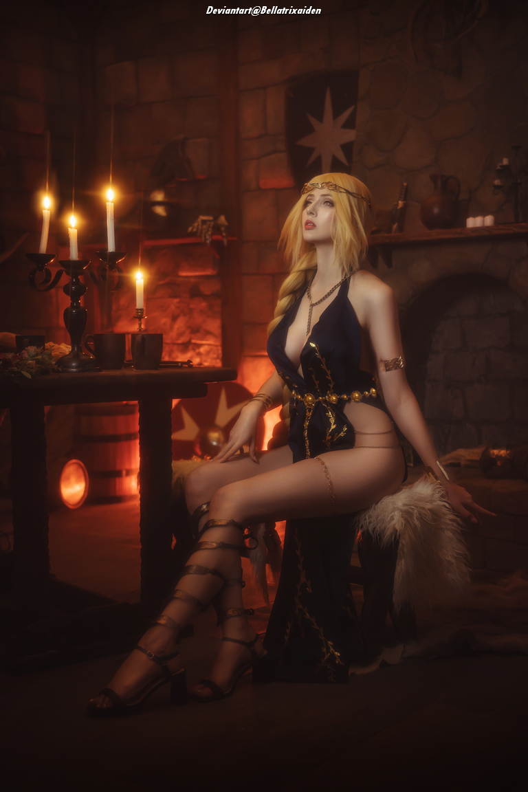 Elden Ring - Queen Marika the Eternal Cosplay - sophisticated portrait