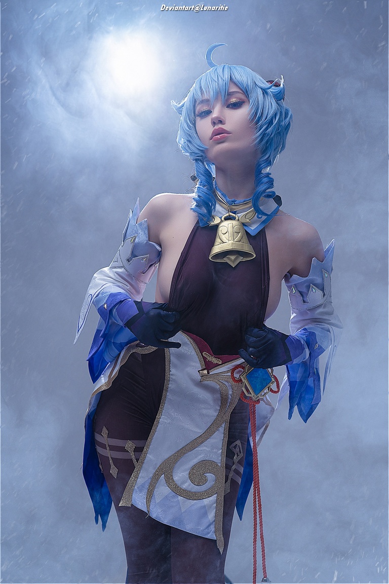 Genshin Impact - Ganyu (Plenilune Gaze) (Frostdew Trail) Cosplay - expressive portrait