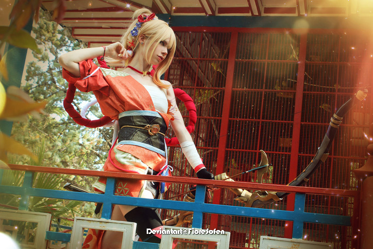 Genshin Impact - Naganohara Yoimiya (Frolicking Flames) (Goldfish Firecracker) Cosplay - artistic framing Genshin Impact - Naganohara Yoimiya (Frolicking Flames) (Goldfish Firecracker) Cosplay - artistic framing