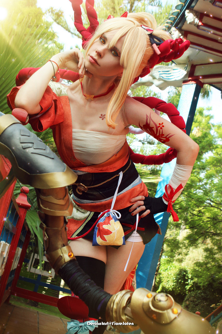 Genshin Impact - Naganohara Yoimiya (Frolicking Flames) (Goldfish Firecracker) Cosplay - expressive portrait Genshin Impact - Naganohara Yoimiya (Frolicking Flames) (Goldfish Firecracker) Cosplay - expressive portrait